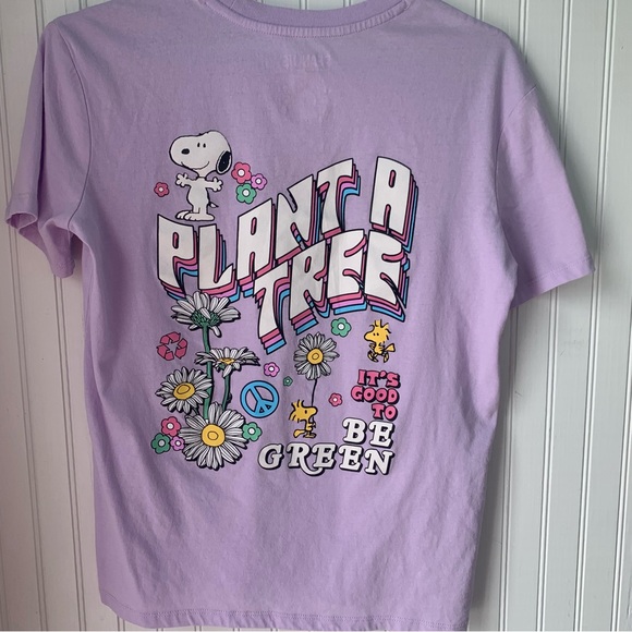 Purple Graphic Tee with Snoopy and Woodstock - Picture 3 of 4